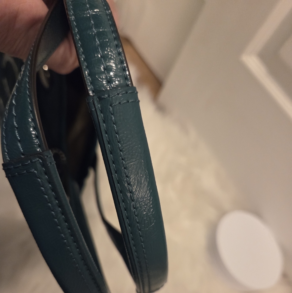 Coach Teal Signature "C" Tote With Sequins - Picture 6 of 9